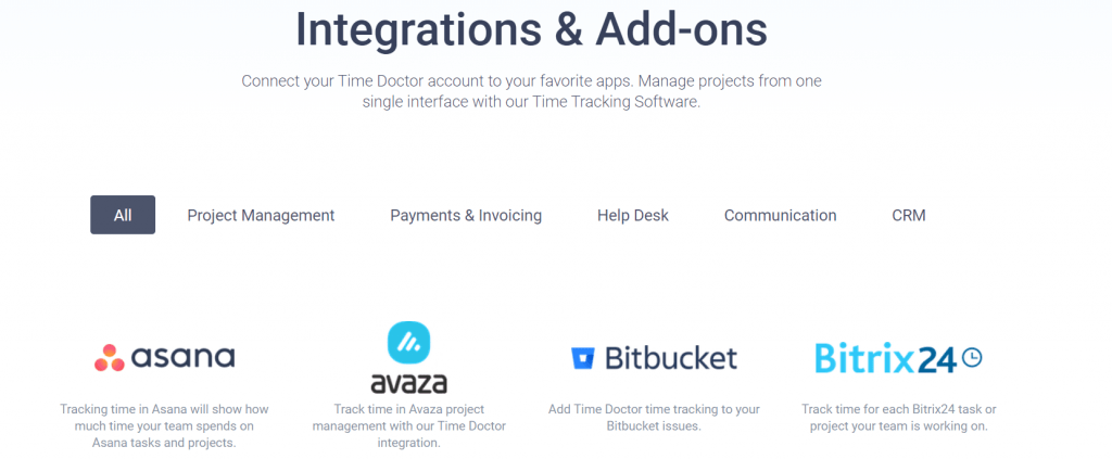 Time Doctor Integrations