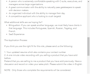 outsourcely job post