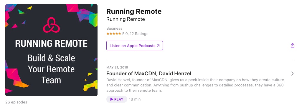 running remote podcast