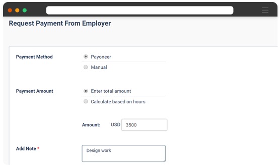 request payment from employer