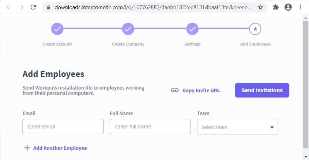 Invite Employees to Workpuls
