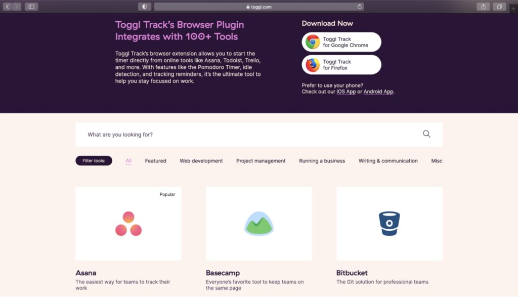 Toggl Integrations