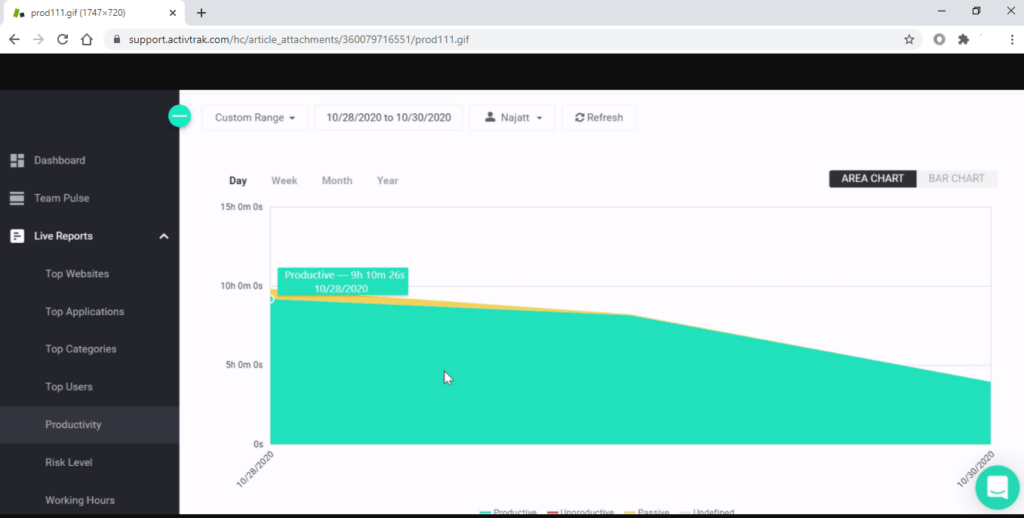 activtrak productivity report