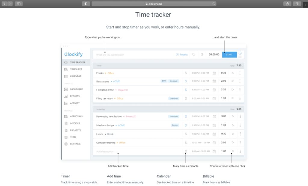 Clockify Time Tracker