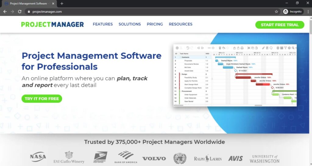 ProjectManager Homepage