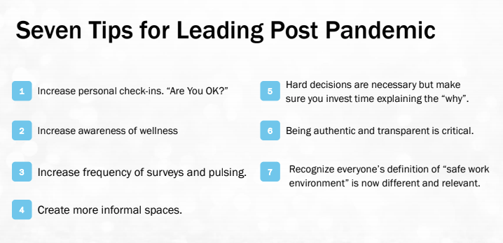 7 tips for leading post pandemic