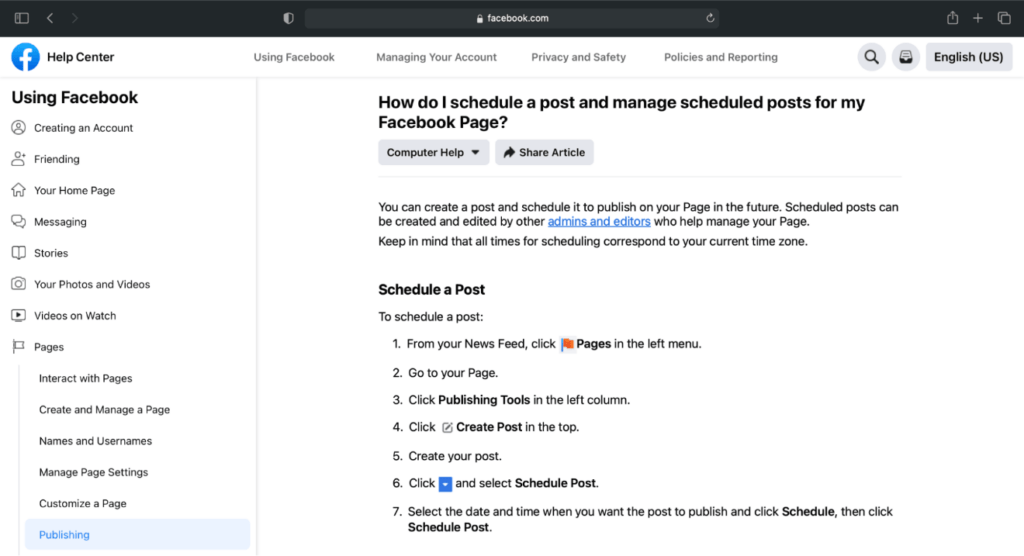 Facebook-Native-Scheduler