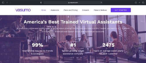virtual assistant websites - VAsumo