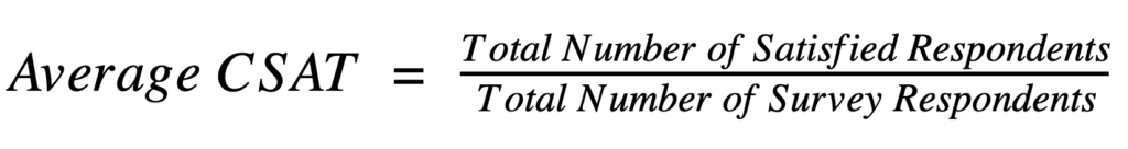 average customer satisfaction score