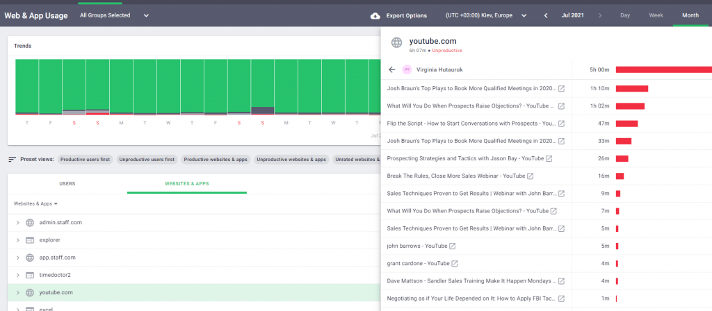 website report