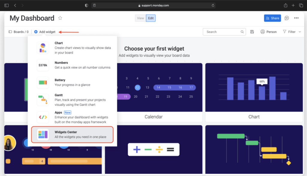 Monday Time Tracking Widget