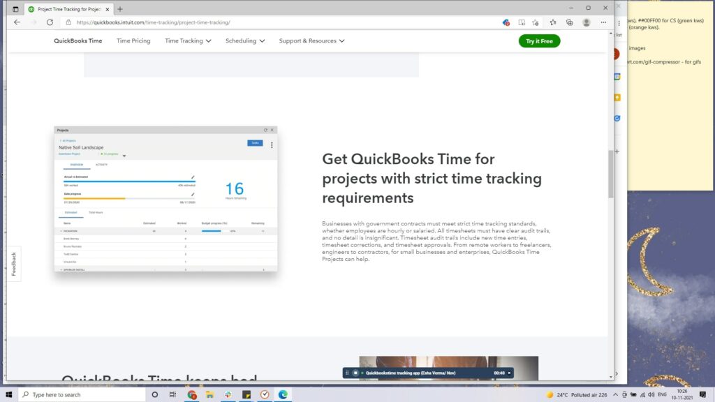 Quickbooks Project Time Tracking
