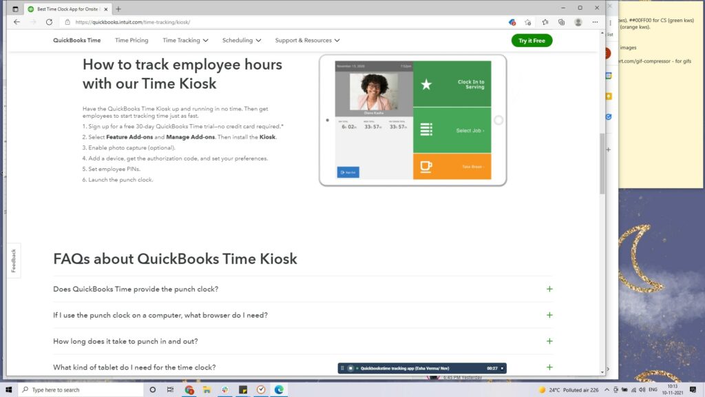 quickbooks time tracking