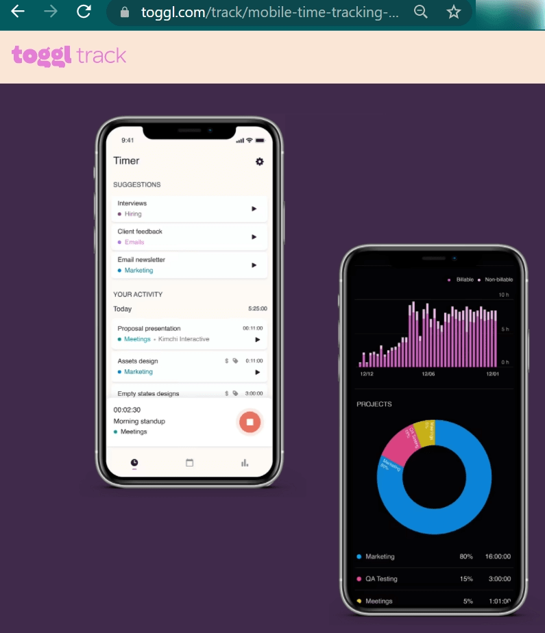 Toggl Track Android App