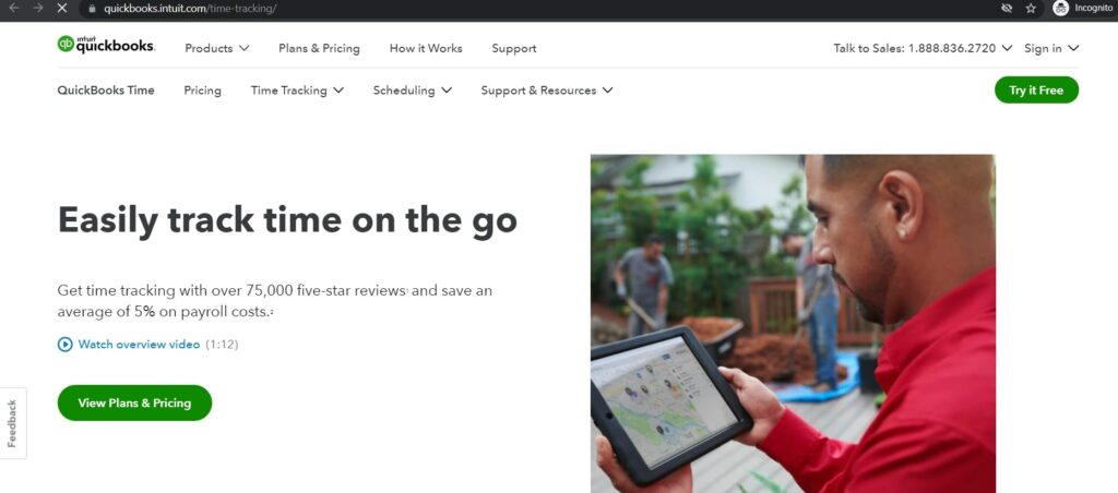 tsheets homepage