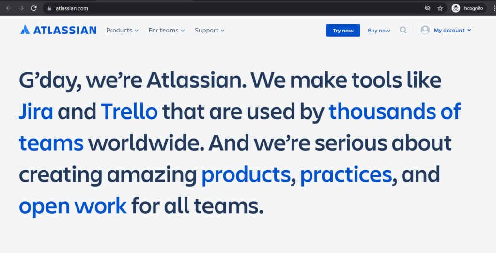 atlassian homepage