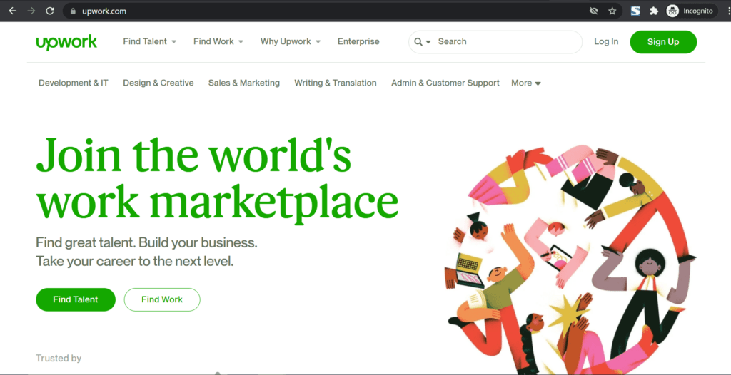 upwork homepage 2021