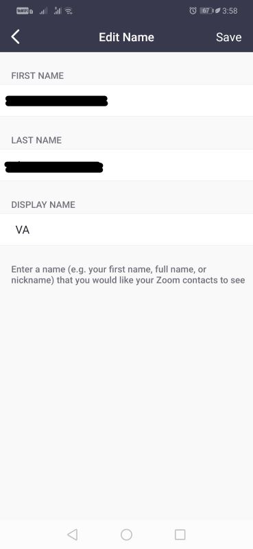 zoom mobile edit name