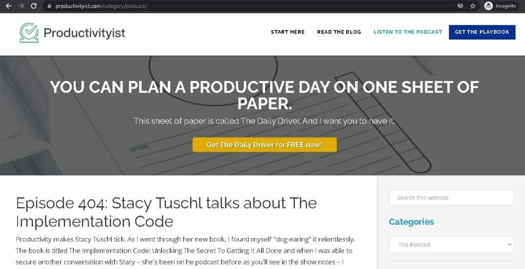 The Productivityist Podcast