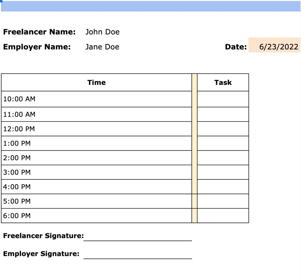 5 free hourly schedule templates (PDF, Excel and Word)