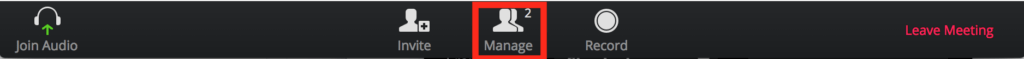 manage participants in zoom