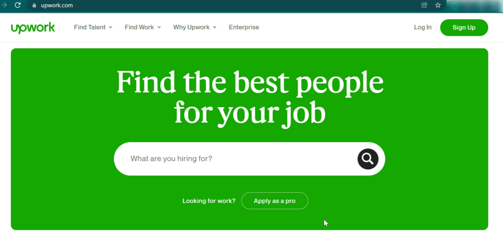 upwork homepage 2022