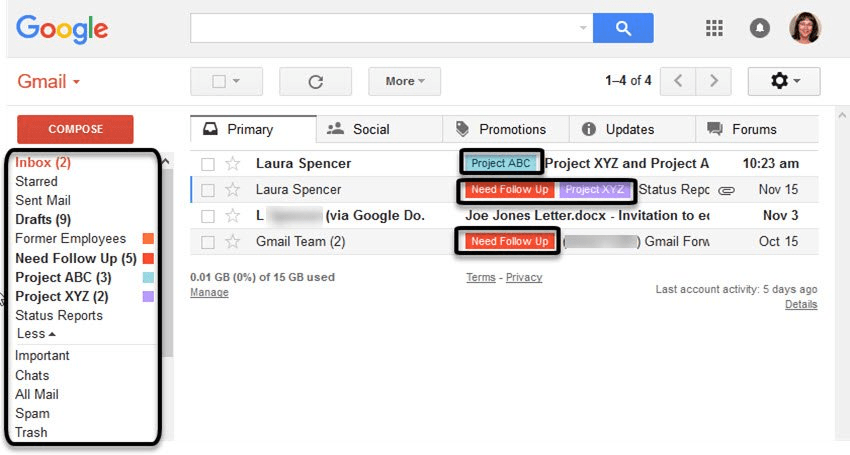 email tags in gmail
