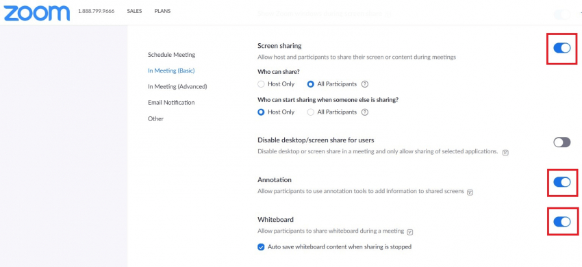 zoom toggle whiteboard