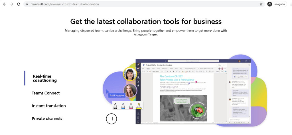 microsoft teams collaboration