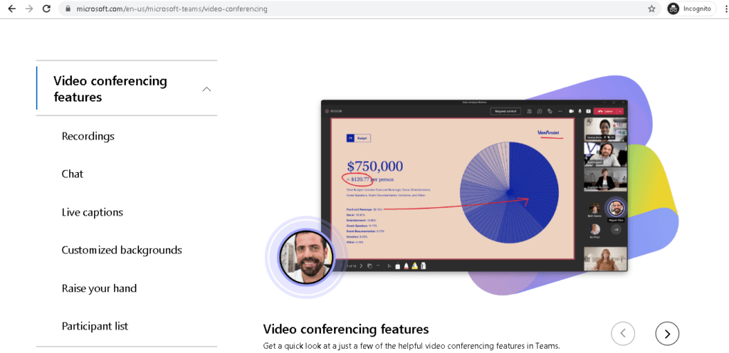 microsoft teams video conferencing