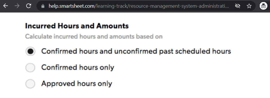 smartsheet Calculate Approved Hours Only