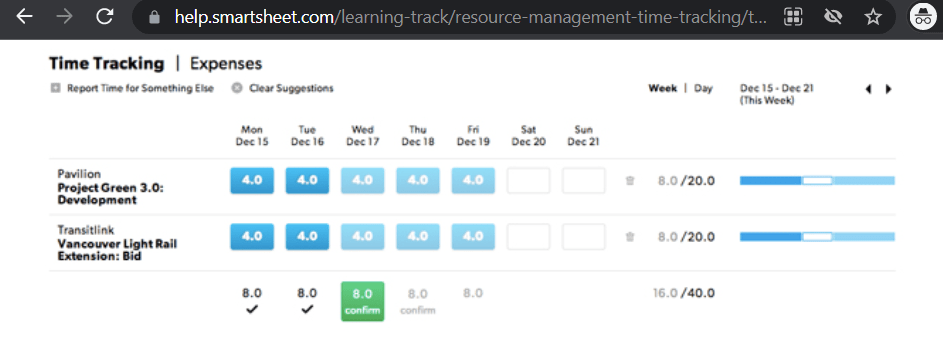 smartsheet personal page