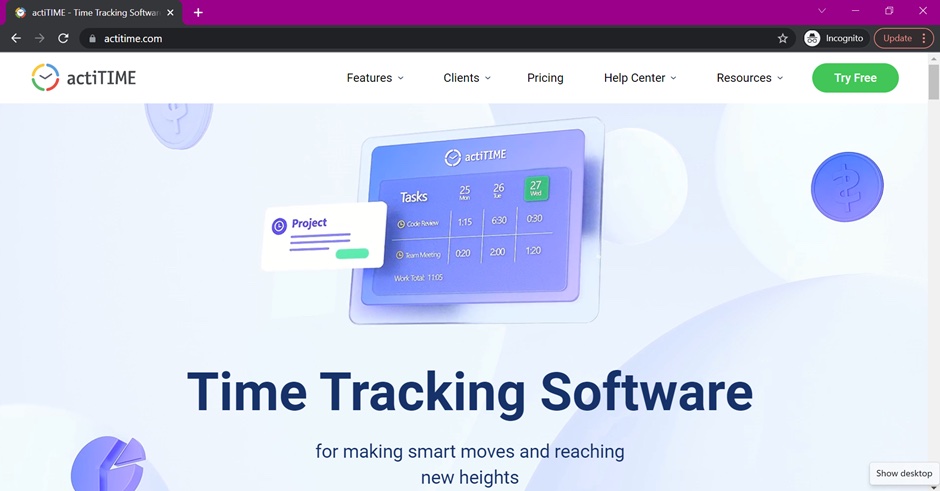 actitime time tracking software