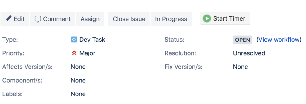 start timer jira