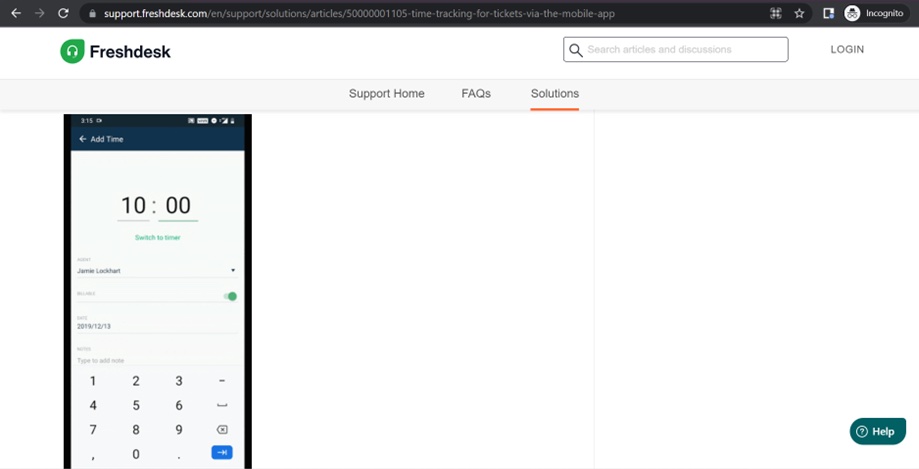 Manual Time Entries with Freshdesk