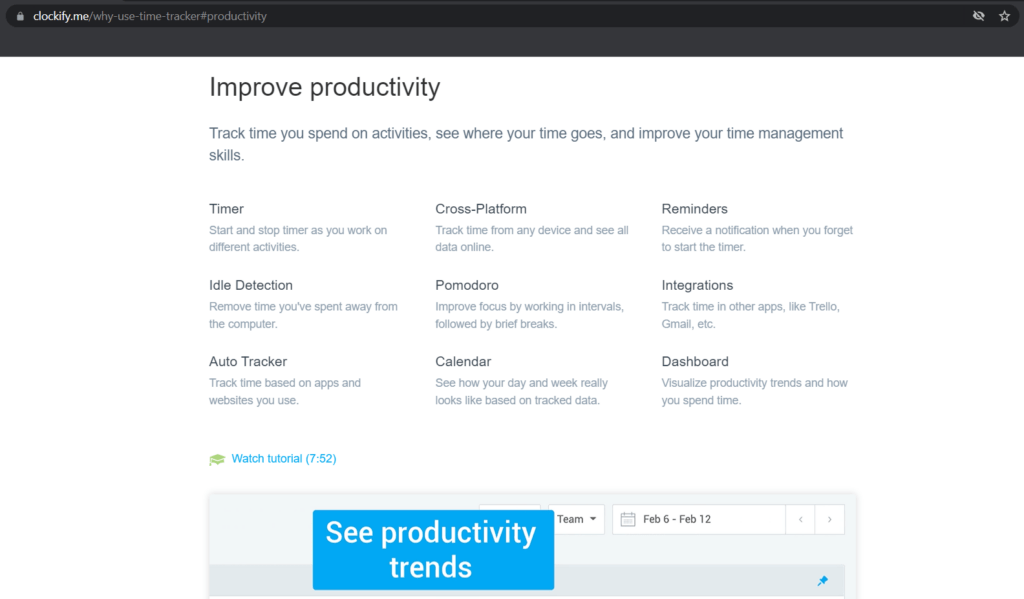 Clockify improve productivity