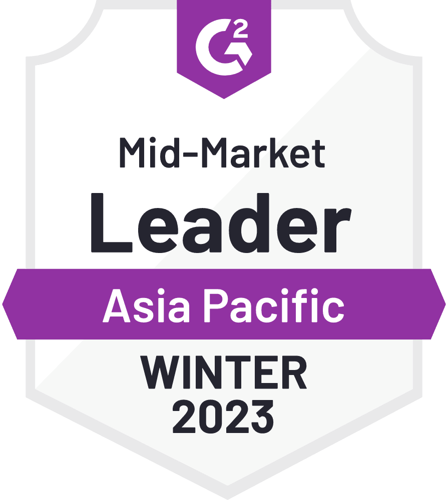 G2 TimeTracking Mid-Market Asia Pacific Leader