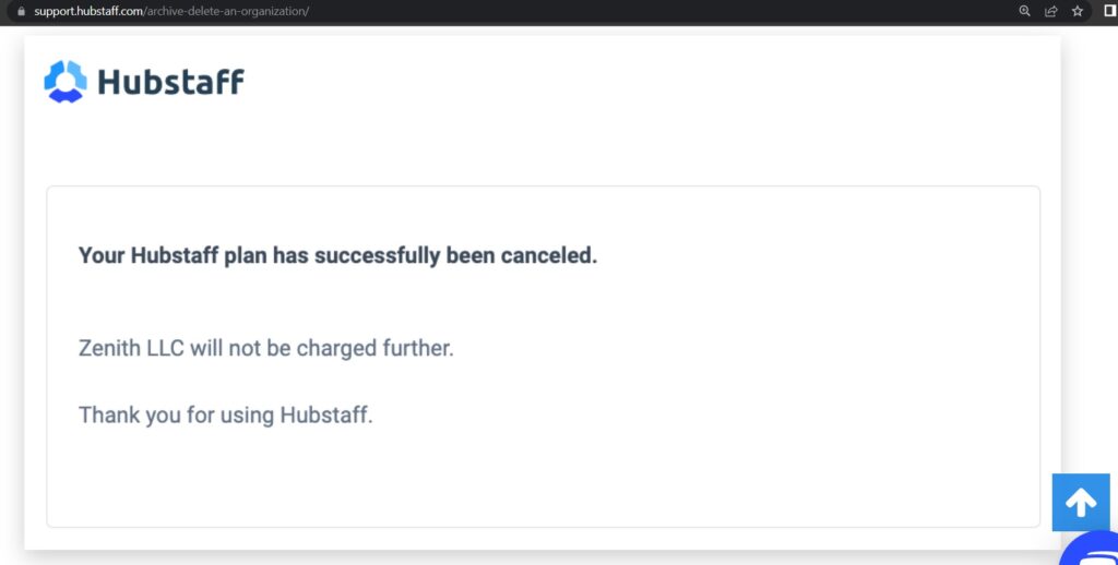 Hubstaff confirmation email