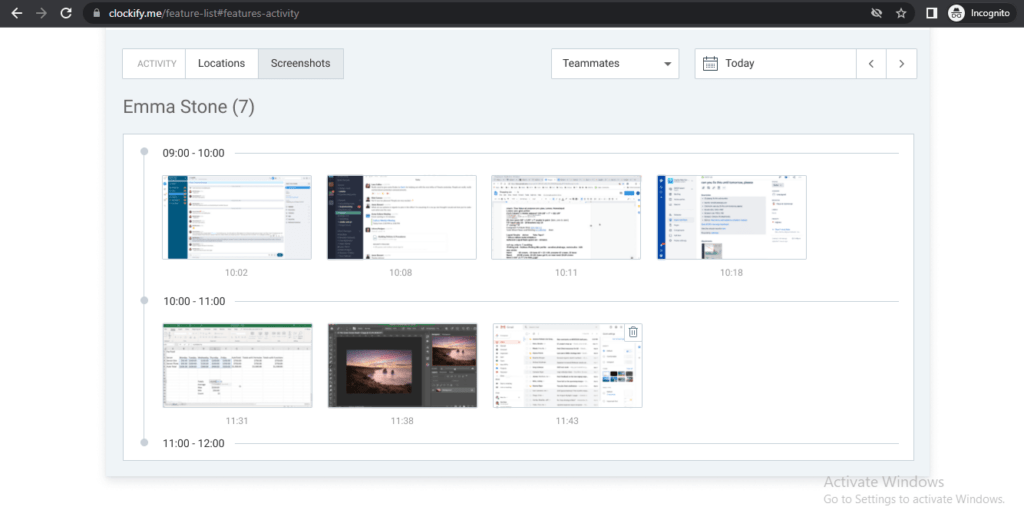 Clockify productivity monitoring