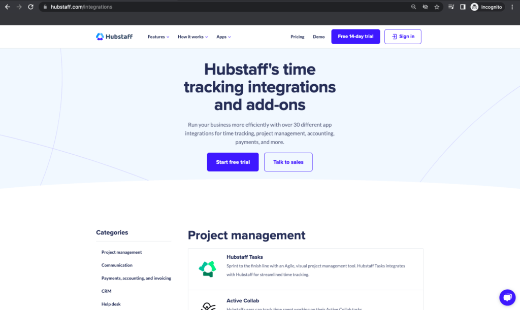 Hubstaff integration