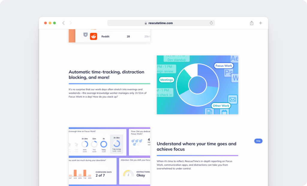 RescueTime time tracking