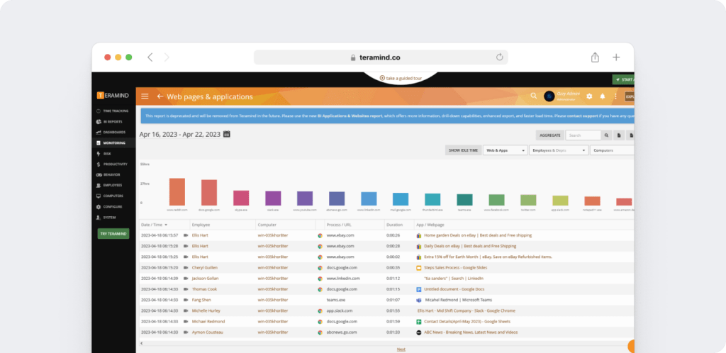 Teramind employee monitoring