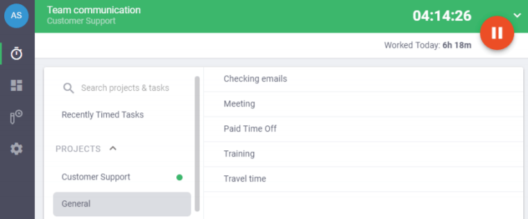 Interactive Time Tracking