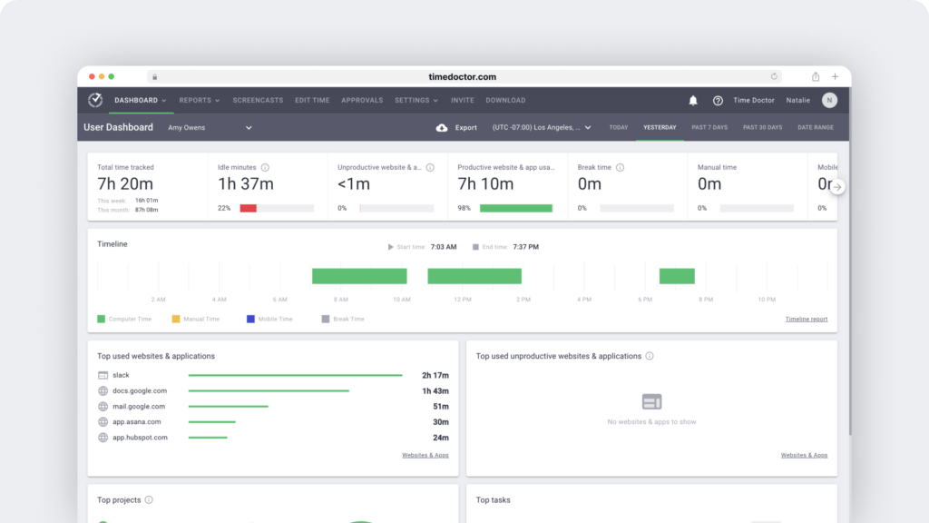 time doctor task management