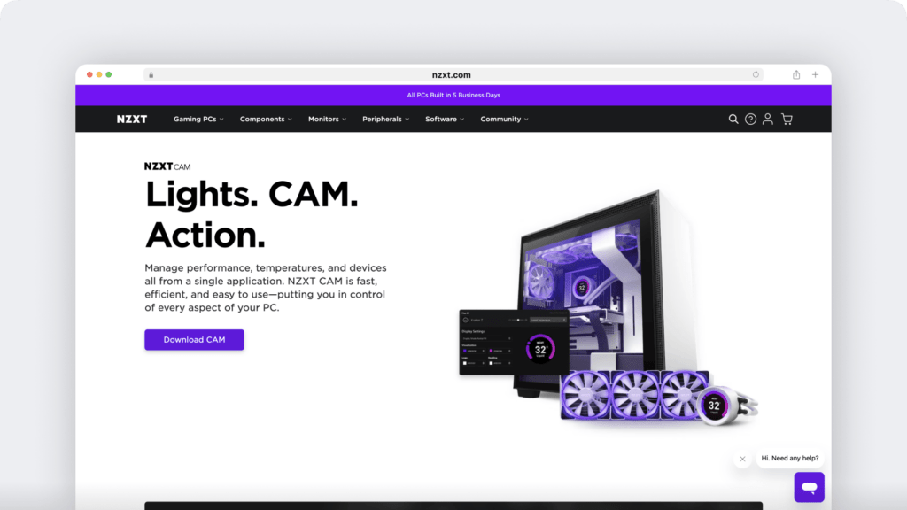 NZXT CAM  PC Monitoring and Configuration Software