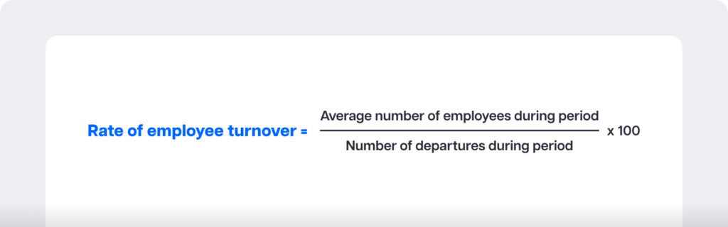 Rate of employee turnover