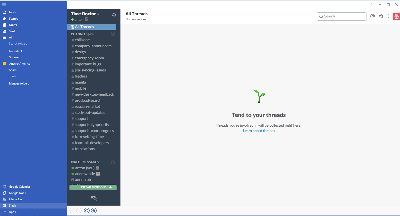 Mailbird Slack integration