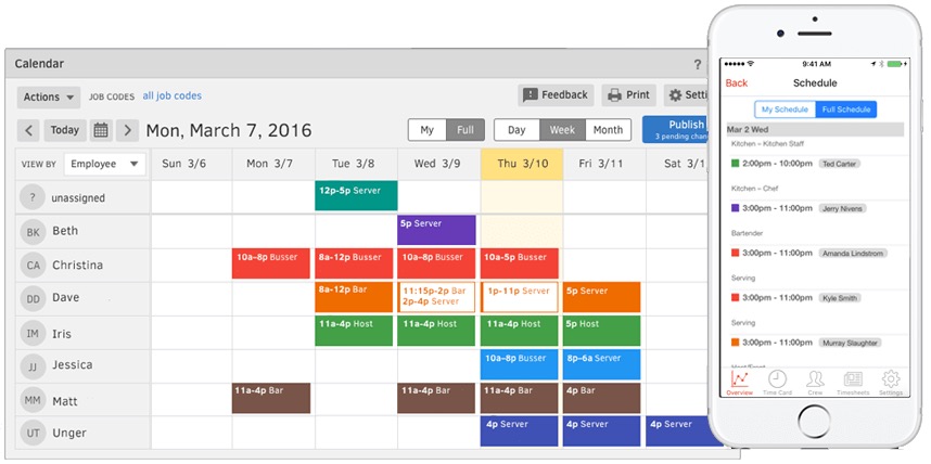 tsheets employee scheduling