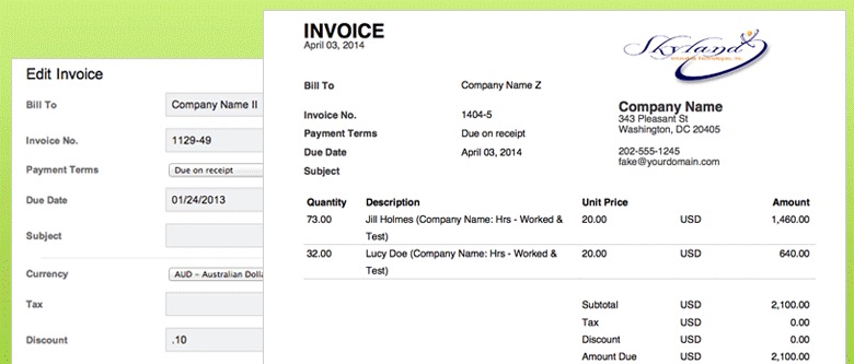 weworked invoice