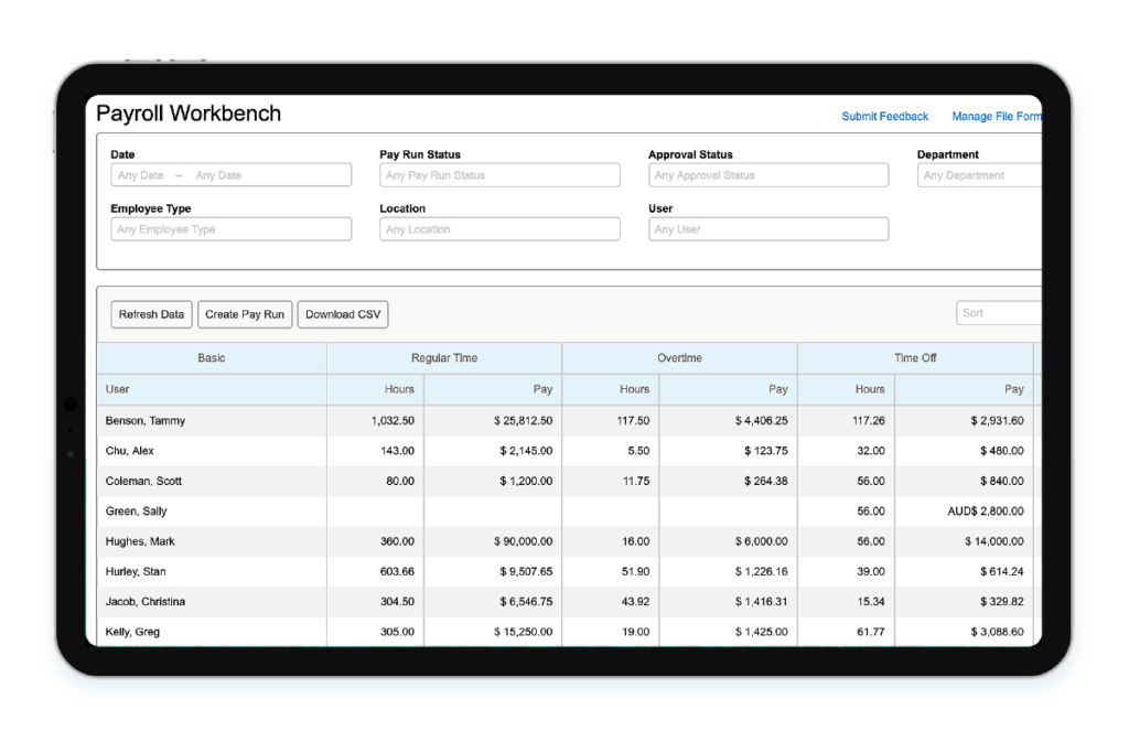 Replicon Payroll Management